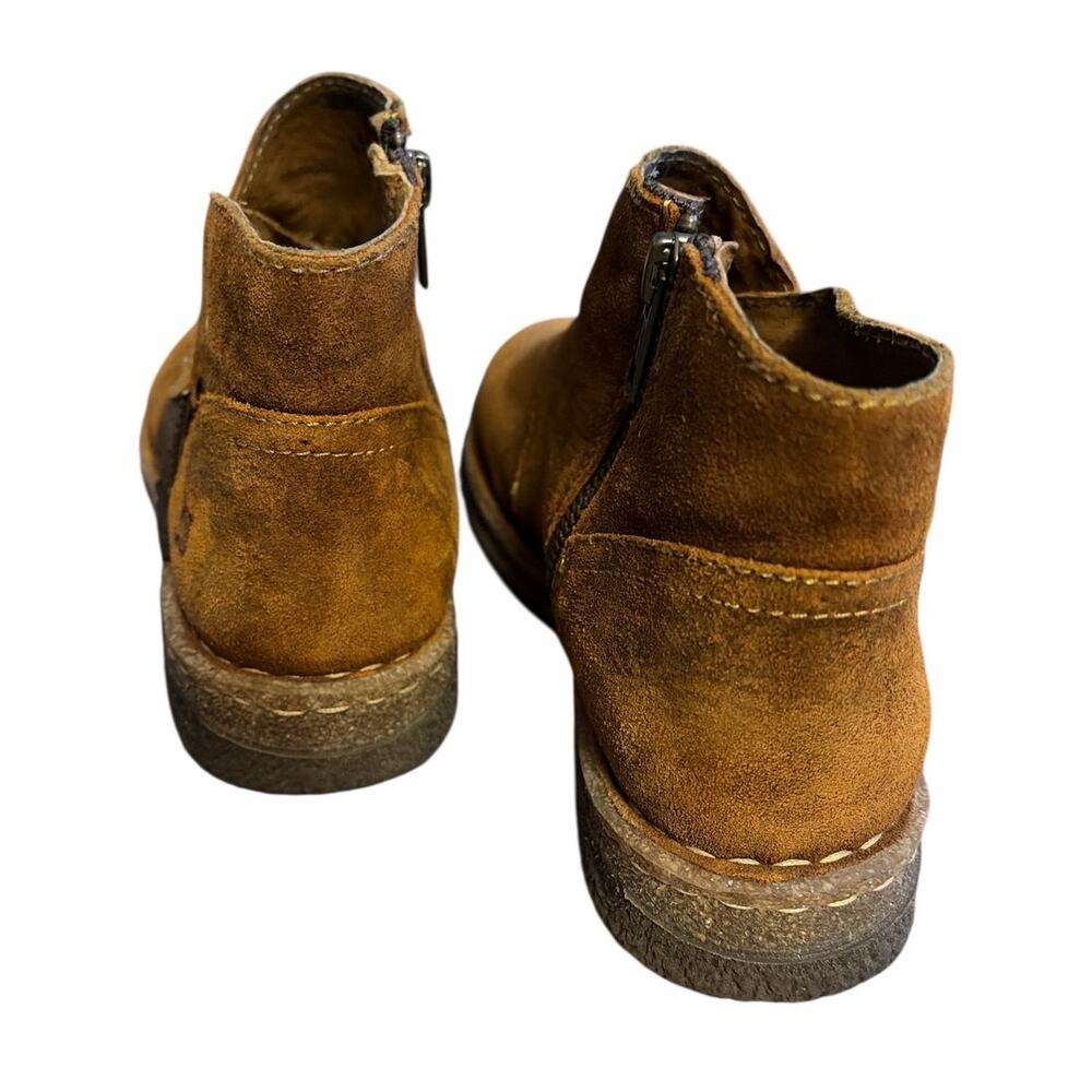 BORN Brown Distressed Leather Bootie Boot size 6.5 - Picture 8 of 10